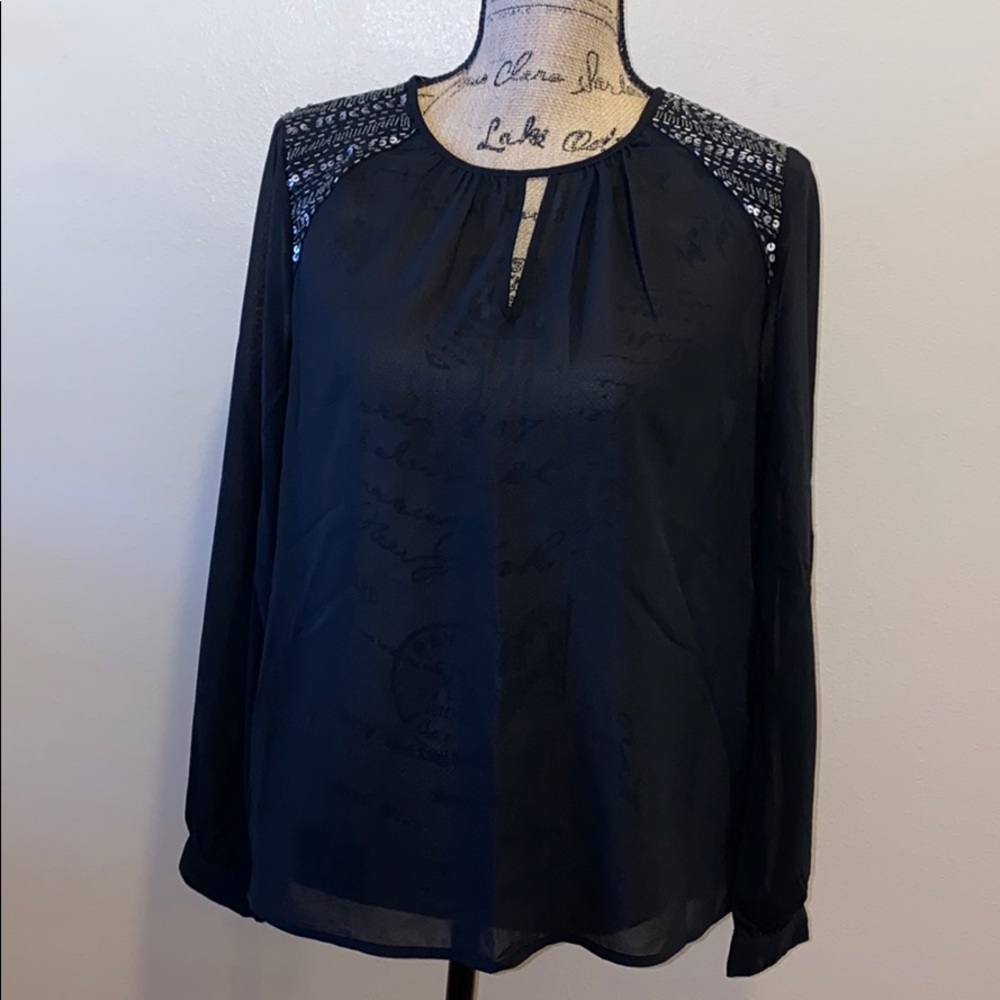 Forever 21, sheer black top, NWT